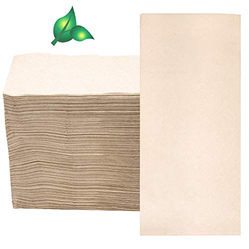 Compostable Biodegradable Unbleached Eco Napkins, 150 Kraft Recycled 15