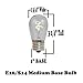 Novelty Lights 25 Pack S14 Outdoor Patio Edison Replacement Bulbs, E27 Medium Base, Multi, 11 Watt