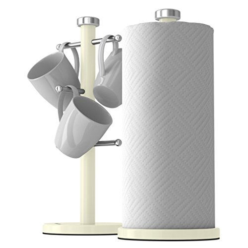Morphy Richards Accents Kitchen Roll Holder and Mug Tree Set, Stainless