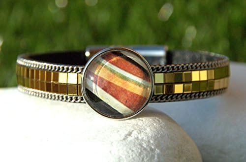 Metallic Leather Bracelet / Ginger Snaps Jewelry / Noosa Snaps /Snap Charms Bracelet / Snap Buttons Bracelet,/ Gingersnaps Jewelry / Snap Charms Bracelet