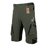 Lixada Baggy Shorts Cycling Bicycle Bike MTB Pants Shorts Breathable Loose Fit Casual Outdoor Cycling Running Clothes Polyamide Lycra with Zippered Pockets
