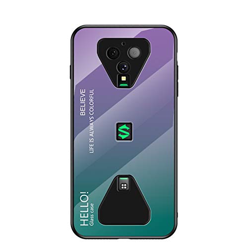 Hülle® Gradient Color Anti-Scratches Glass Case Compatible for Xiaomi Black Shark 3 Pro (8)