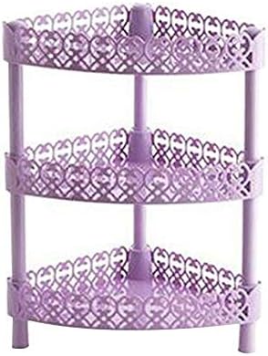 Bathroom Kitchen Corner Storage Counter Shelf Unit Plastic Shower Basket Storage Rack Finishing Rack 3 Layers