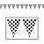 Checkered Pennant Banner Party Accessory (1 count) (1/Pkg)