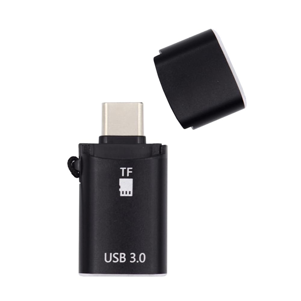 NFHK 10Gbps USB-C Type-C to USB 3.0 Female OTG & TF Micro-SD Card Reader Adapter for Laptop Tablet Phone