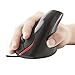Ergonomic Vertical Mouse Optical USB Wired Mice 1600 DPI 5 Buttons Gaming Mouse for Laptop Computer with 5.58ft Cord (for Small Hands) - Black