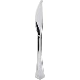 WNA-730155 Reflections Grand Heavyweight Plastic Knife, 8-Inch, Silver (600-Count)