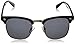 zeroUV Half Frame Semi-Rimless Horn Rimmed Sunglasses (Polarized | Black-Gold/Smoke)