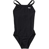 TYR Sport Girls' Solid Durafast Diamondback Swim Suit
