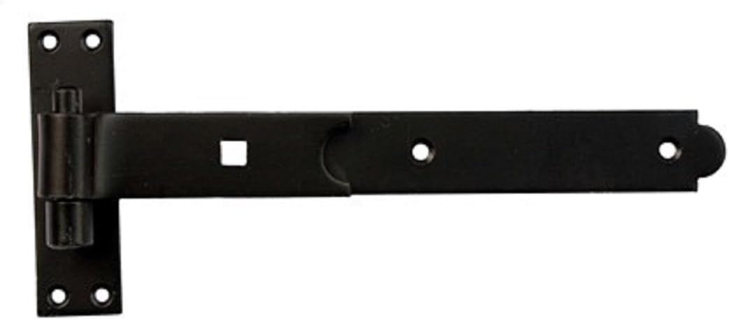 Quality Ironmongery HIN0014AMZ Pair of Hook & Band Hinges, Black, 304mm