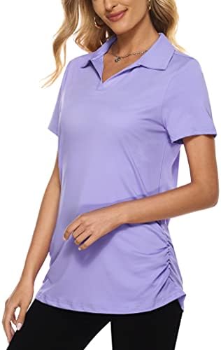 KORALHY Womens Short Sleeve Golf Polo Shirts Quick Dry, UPF 50, Pleated KORALHY Womens Short Sleeve Golf Polo Shirts Quick Dry, UPF 50, Pleated