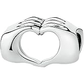 925 Sterling Silver Love Heart in Your Hands Charm for Pandora Valentine's Day Family Bracelet