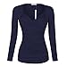 Simier Fariry Womens Tunic Tops Pleated Slimming Blouse Tops Deep Blue XL
