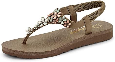skechers women's meditation glass daisy sandal