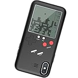 iPhone X Game Case Tetris Game-Boy Game Case for iPhone X Shell TPU Silicone Protective Cover Retro Gameboy iPhone Case VORSON(Black for iX)