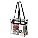 Standard NFL Stadium Approved Clear Tote Bag 12" X 12" X 6" See Thru Shoulder Purse