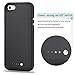 iPhone 5S Battery Case, iPhone SE Battery Case, JIUNAI iPhone 5S Portable Charger Recharge External Power Bank Charging Case 2500 mAh Battery Backup Protective Charger Case for iPhone 5 5S SE Black