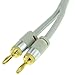 Mediabridge 16AWG ULTRA Series Speaker Cable w/ Gold Plated Banana Tips (3 FT) - CL2 - 99.9% Oxygen Free - White (SWT-03W)