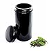 ultravioLeaf 1 Liter (34 fl oz) Premium Coffee & Herb Storage Container | Airtight Smell Proof Black Ultraviolet Glass Jar Canister | Best for Coffee, Tea, Herbs, Spices, Dried Goods