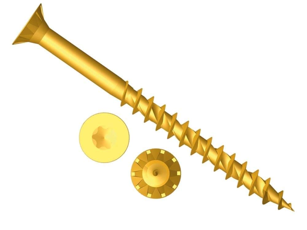 ForgeFast Elite Low-Torque Woodscrews | 6.0 x 120mm | Zinc Yellow Passivated | Box 100 — image 1