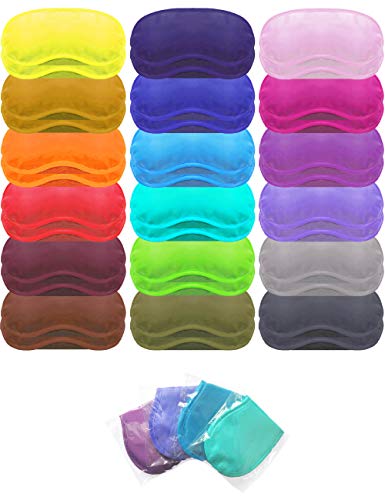 Eye Mask Sleep Masks PorsMing Sleeping Mask Blindfold Eye Cover Team Building Games Party with Nose Pad and Adjustable Strap for Women Men Kids 4 Layers Colors Pack of 36 - Thumbnail 6