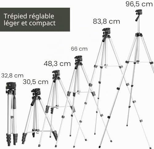 Télescope pour Adultes débutants, Ouverture 70 mm 400 mm AZ Mount Full Multi-Couches Réfracteur Optique Portable Télescope de Voyage avec trépied Adaptateur téléphone (White)