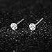 Sllaiss 8Pcs 22G Sterling Silver Nose Rings Studs Round Crystal Nose Body Piercing Jewelry 1.5mm 2mm 2.5mm 3mm