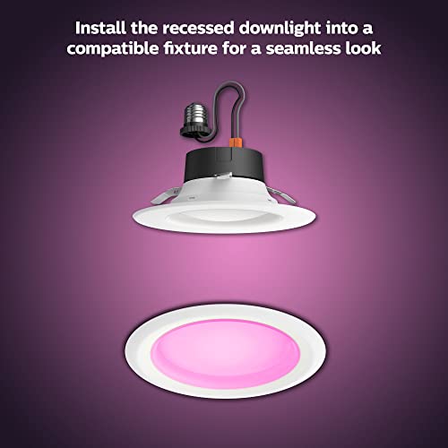 Philips Hue Smart Recessed 6 Inch LED Downlight White and Color
