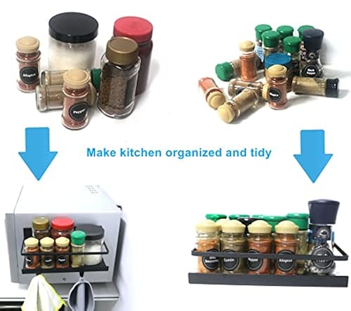Magnetic Spice Rack Organizer, Pack Magnetic Shelf for