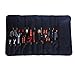 Hense Large Wrench Roll Up Tool Roll Pouch Bag Big Tote Carrier Organizer Easy Storage & Portable Best for Craftwork Handymen Repairmen HSZ-15-03, black