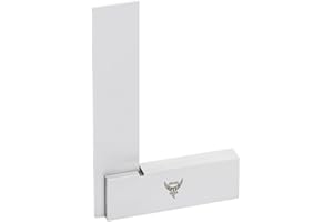 PEC Tools Machinist Square Precision Engineer Wide Seat Square 90 Right Angle Ground Hardened Steel Angle Ruler 3 x 2-1/2 Inch, Suitable for Woodworking and Precision Layout Work