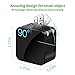 Wall Charger Kimire Digital Travel Charger 2.4A Dual USB Port Charge Power Adapter LED Display,IC Smart Explosion Protection Foldable Plug iPhone,Android,Power Bank More (Black)