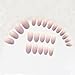 Yean 24Pcs/Set Bridal False Nails Set Full Cover Medium Oval Nude Purple and Pink Gradual Change Color Fake Nail Tips with Design Press on Nails with Glue and Adhesive Tab for Women and Girls