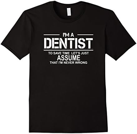 Mens Funny Dentist T-Shirt - Trust Me - Gift For Doctor Large Black