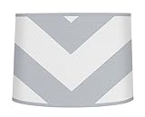 Gray and White Chevron Zigzag Lamp Shade by Sweet Jojo Designs