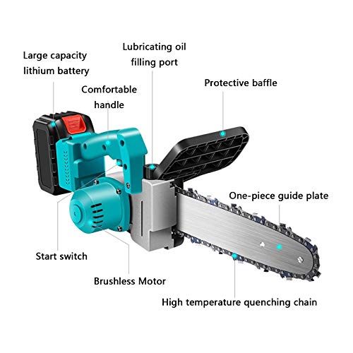 QILIN 1580W Mini KettensäGe Mit Bürstenlosem Motor, 10-Zoll-Akku-Kettensäge Mit Wiederaufladbarer Batterie… – Bild 8