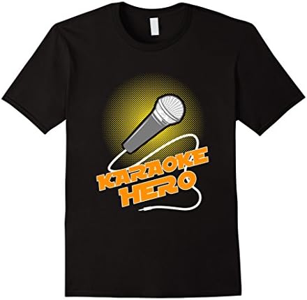 Mens Funny Karoke Hero T-shirt Singer Singing Music Band Gift Small Black