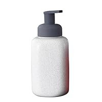 Layboo Ceramics Square Shape Foaming Soap Dispensers Pump-Bottles for Kitchen, Bathroom Countertop and Vanities 550 ml(18.79 oz) (White)