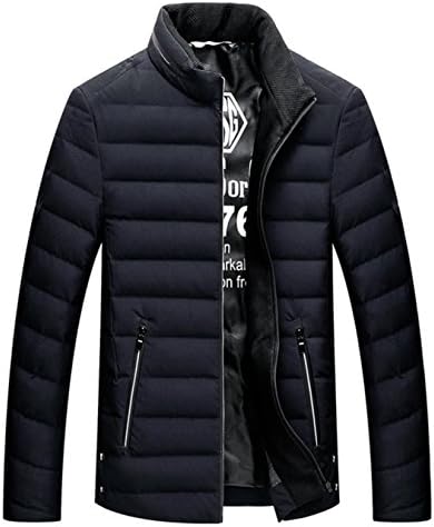 Mens Warm Down Jacket Stand Collar Men39;s Casual Coat Middle-Aged Father Jackets