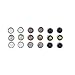 Lux Accessories Assorted Circle Stone Multi Earring Pack Set (9pcs) (SILVER)