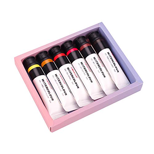MIYA Watercolor Painting Tube Set 12/18 Colors - Monochromatic Tube Sketch Portable Non Toxic No Added Environmental for Adult/Kids/Beginners, Drawing Kits for Canvas Super Easy to Enjoy (12 Color)