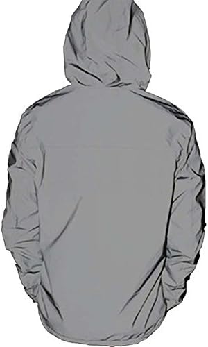 LANSHULAN Mens Super Bright 3M Reflective High Visibility Jacket Coat