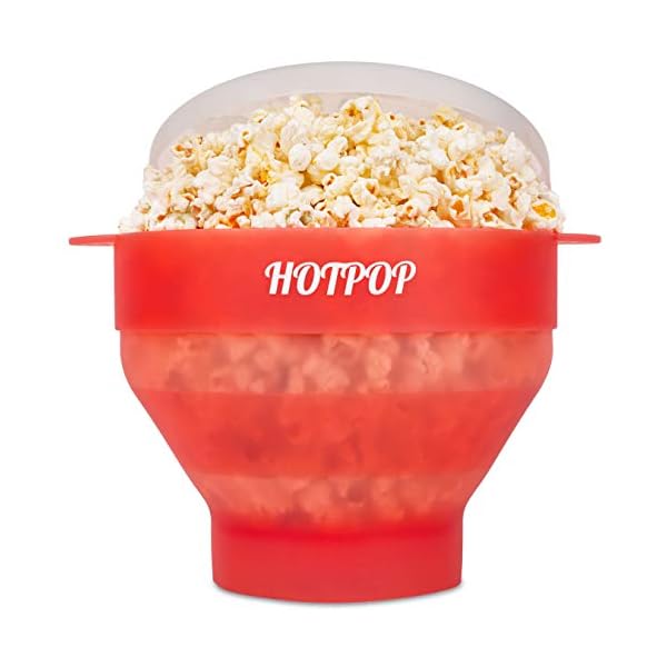 The Original Hotpop Microwave Popcorn Popper, Silicone Popcorn Maker
