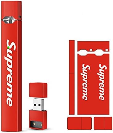 Original Supreme Ultra Sleek Skin Decal for PAX JUUL - Protective Sticker Wrap for Juul Device + Bonus USB Charger Skin