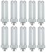 Pack of 10 PLT 26W GX24q-3 841, 26 Watt Triple Tube, 4 Pin Compact Fluorescent Light Bulb