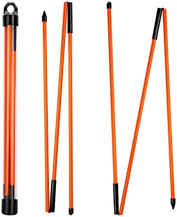 KONDAY Golf Stick Rod, Golf Putting Alignment Sticks, Glass Fiber Training and Prictice Golfing Sticks, Folding Fiberglass Swing Alignment Rods