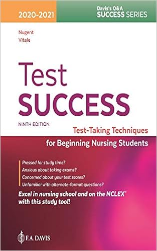Test Success Test Taking Techniques For Beginning Nursing Students Kindle Edition By Nugent Patricia M Vitale Barbara A Professional Technical Kindle Ebooks Amazon Com