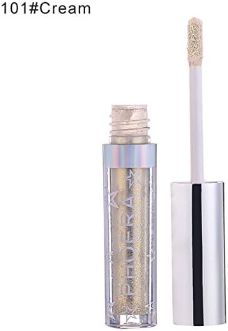 Metallic Diamond Pearly Watery Eyeshadow Liquid Eyeliner Eye Highlighter Lip Gloss Sparkling Party Radiant Fashion Liquid Eyeshadow (101# Cream)