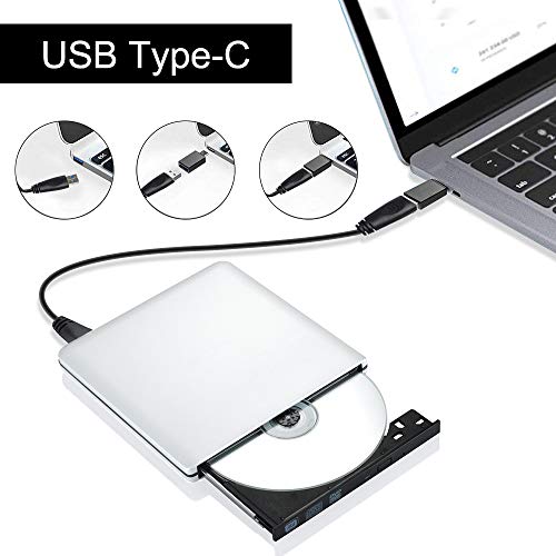 External Blu Ray DVD Drive 3D, USB 3.0 and Type USB C Bluray DVD CD RW Row Burner Player Rewriter Compatible for MacBook OS Windows 7 8 10 PC iMac - Thumbnail 2