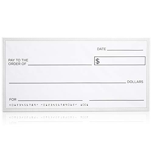 Blue Panda Giant Fabric Novelty Check with Marker, 60 x 30 Inches - Thumbnail 4